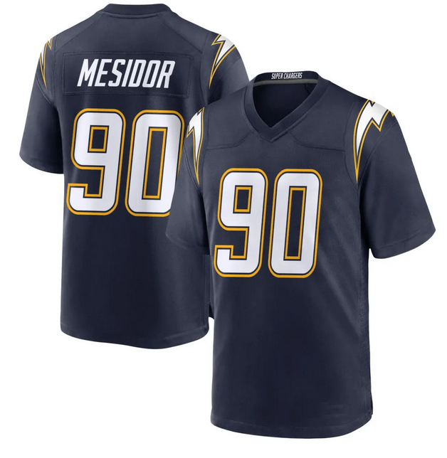 Men Los Angeles Chargers #90 Mesidor blue 2026 Nike NFL Jersey